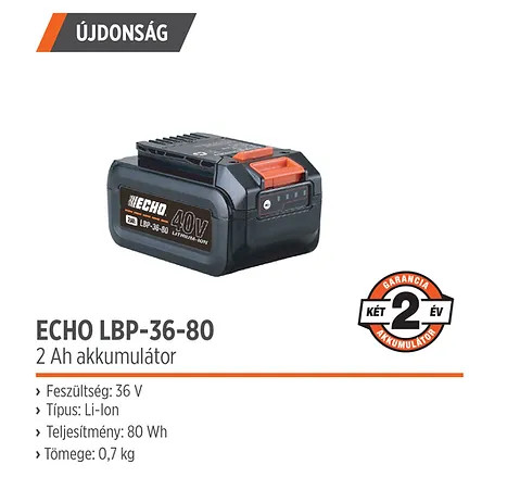 ECHO LBP-36-80 akkumulátor