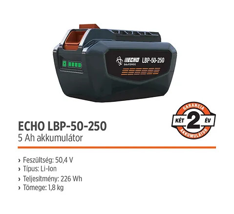 ECHO LBP-50-250 akkumulátor