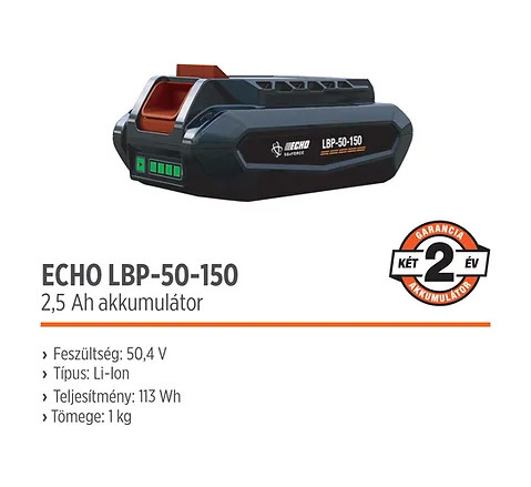 ECHO LBP-50-150 akkumulátor